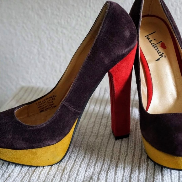 Luichiny Suede Pump Heels Size 5.5 - Picture 3 of 5